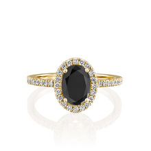 Load image into Gallery viewer, 2.5 Carat 14K White Gold Black Diamond &quot;Mika&quot; Engagement Ring