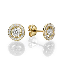 Load image into Gallery viewer, 0.8 Carat 14K Yellow Gold Diamond &quot;Caroline&quot; Earrings