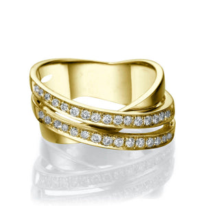 0.51 TCW 14K Rose Gold Diamond "Anna" Wedding Band | Diamonds Mine