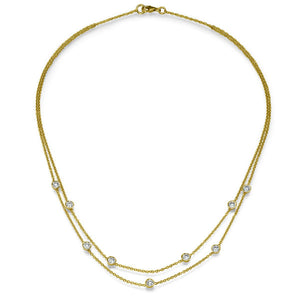 1.35 TCW 18K Yellow Gold Diamond "Naila" Necklace