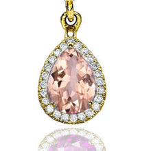 Load image into Gallery viewer, 2 Carat 14K Rose Gold Morganite &amp; Diamonds &quot;Francie&quot; Earrings | Diamonds Mine