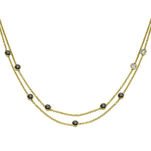 1.35 TCW 18K Yellow Gold Black Diamond "Naila" Necklace