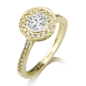 1 Carat 14K Yellow Gold Diamond "Julianne" Engagement Ring