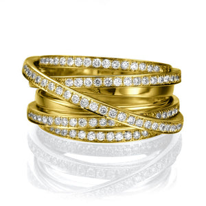 1.5 TCW 14K White Gold Diamond "Ella" Wedding Band | Diamonds Mine